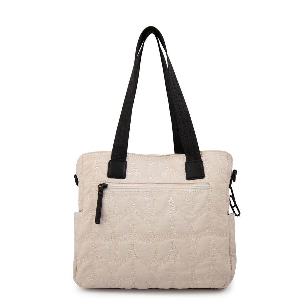 Cartera tote trinidad grande blanco crudo