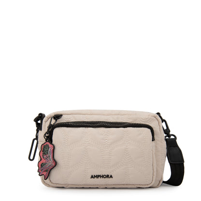 Cartera Bandolera trinidad mediana blanco crudo