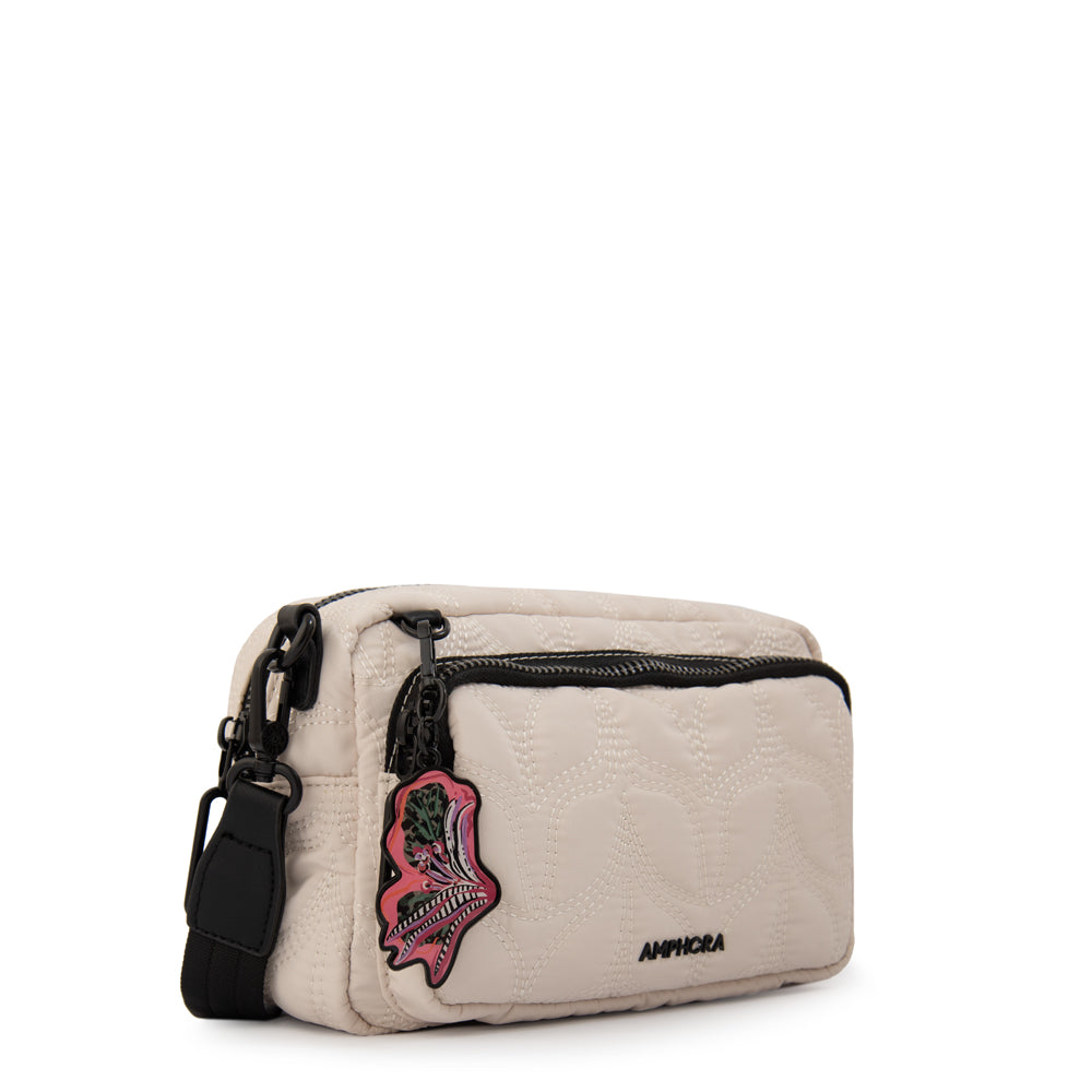 Cartera bandolera trinidad mediana blanco crudo
