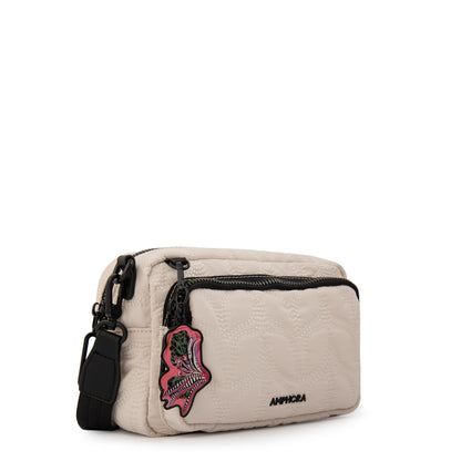 Cartera Bandolera trinidad mediana blanco crudo