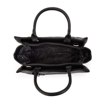 Cartera Dos Asas tres divisiones mediana meryl negro