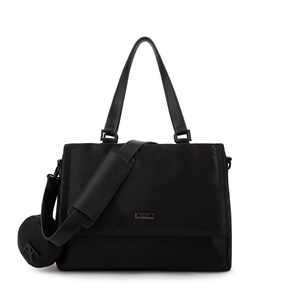 Cartera tote porta notebook bogart negro