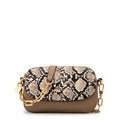 Cartera bandolera con tapa greta pequeña beige