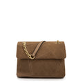 Cartera bandolera con tapa pequeña joan taupe