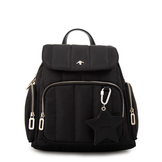 Mochila con tapa mediana marlene negro