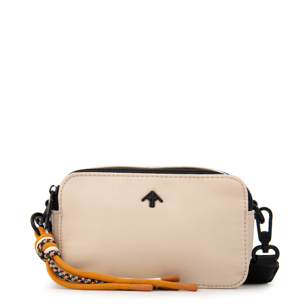 Cartera bandolera tina pequeña beige
