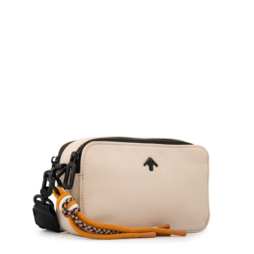 Cartera bandolera tina pequeña beige
