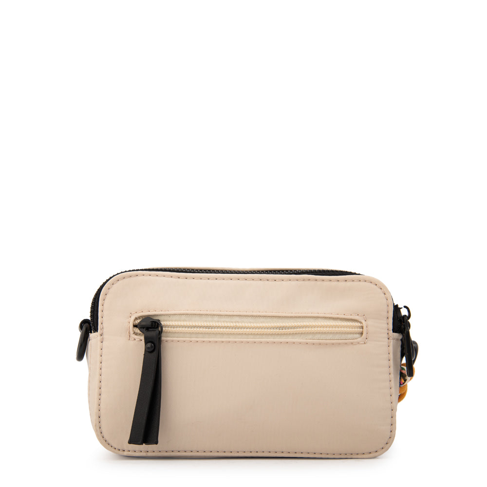 Cartera bandolera tina pequeña beige