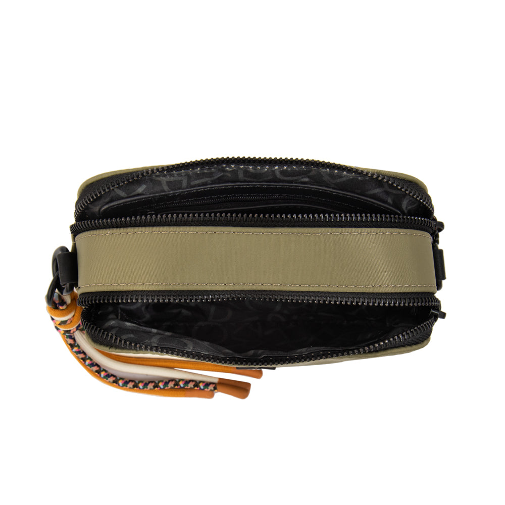 Cartera bandolera tina pequeña verde oliva