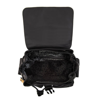 Mochila con tapa tina mediana negro