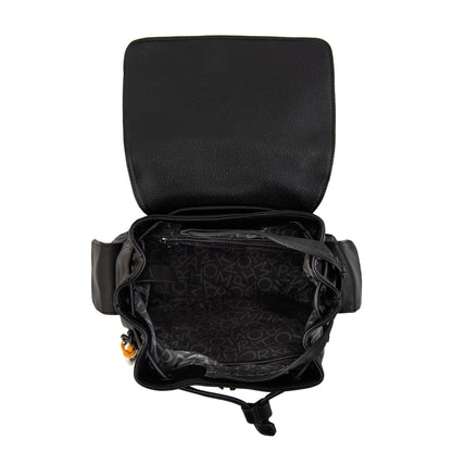 Mochila con tapa tina mediana negro especial