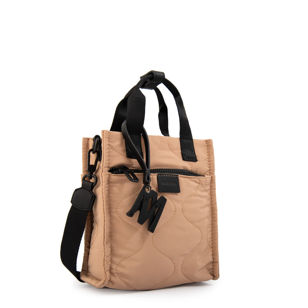 Cartera bandolera grisel pequeña beige