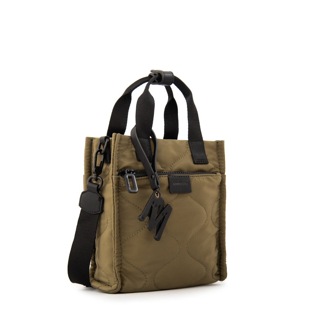 Cartera bandolera grisel pequeña verde oliva