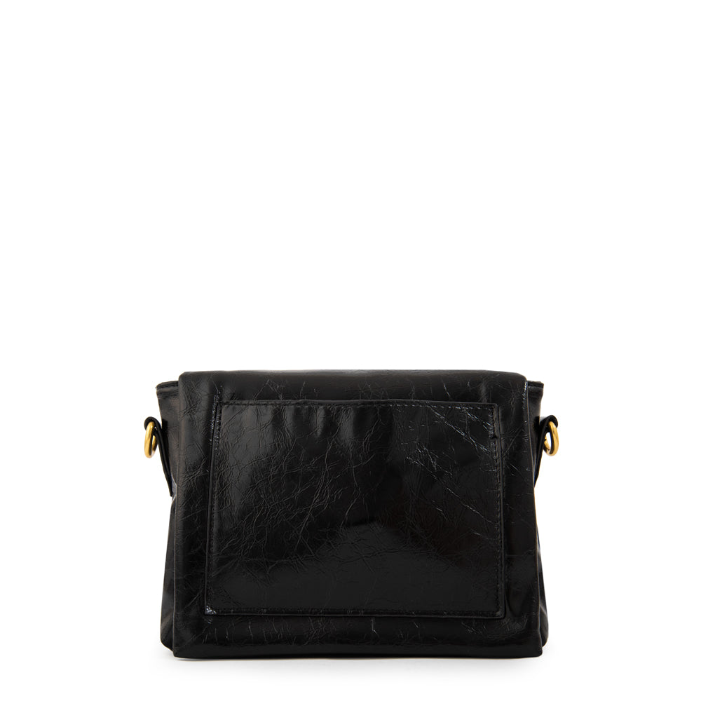 Cartera bandolera con tapa gilly pequeña negro