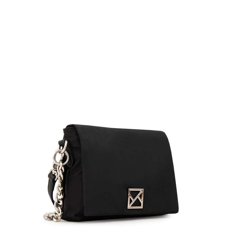 Cartera bandolera con tapa gilly pequeña negro especial