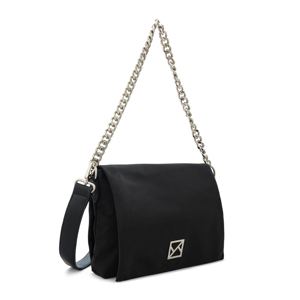 Cartera bandolera con tapa gilly grande negro