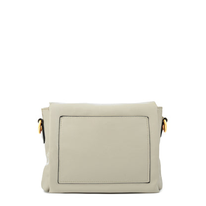 Cartera Bandolera con tapa gilly grande blanco crudo