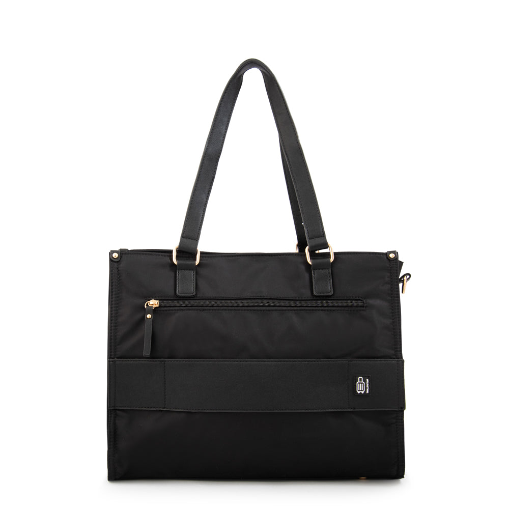Cartera tote porta notebook fiorela grande negro