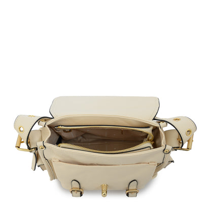 Cartera Bandolera marifer mediana blanco crudo