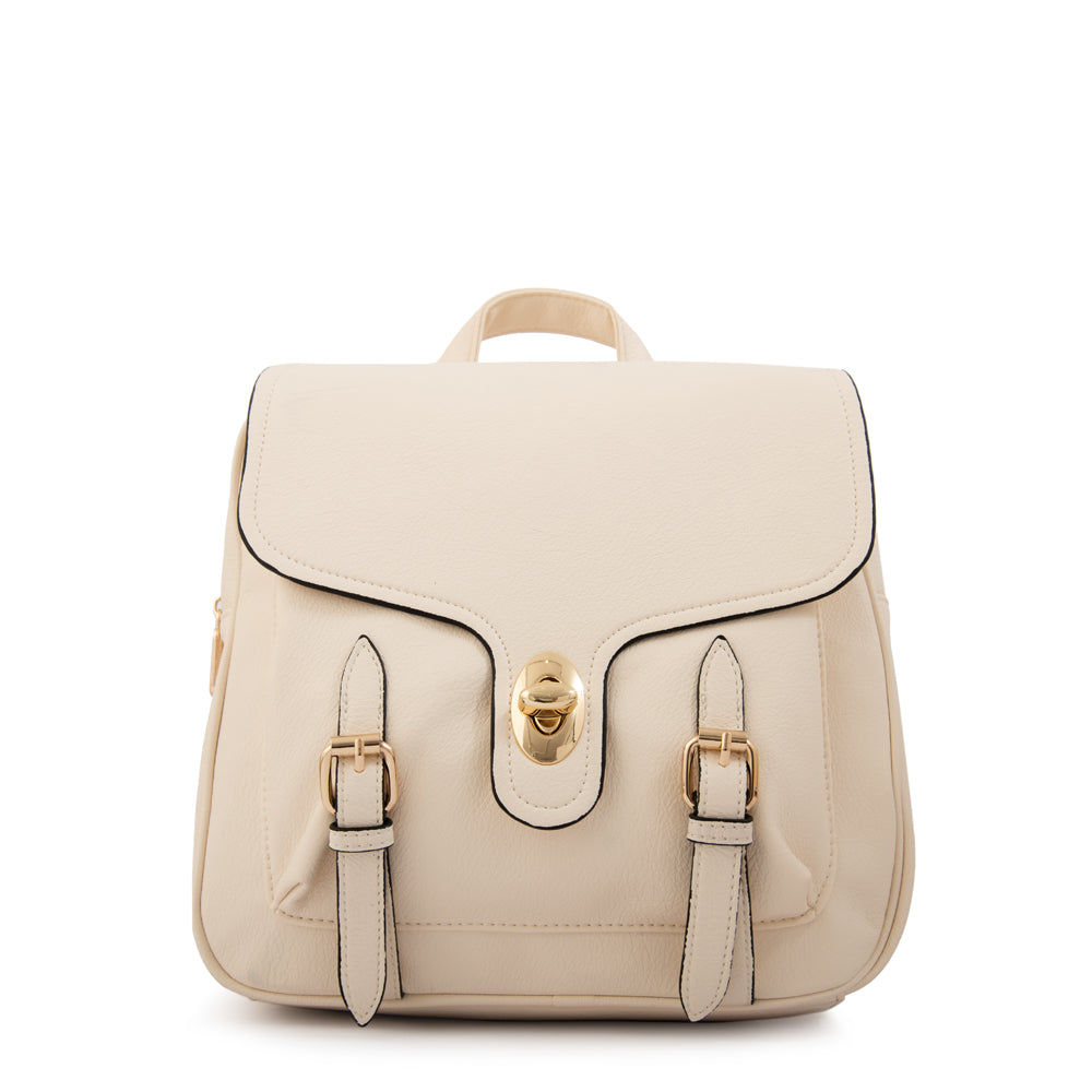 Mochila con tapa marifer mediana blanco crudo