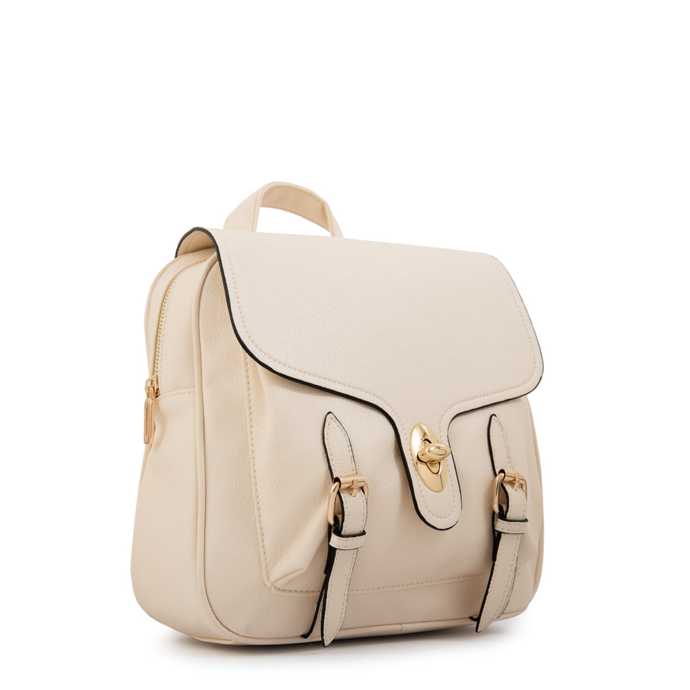 Mochila con tapa marifer mediana blanco crudo