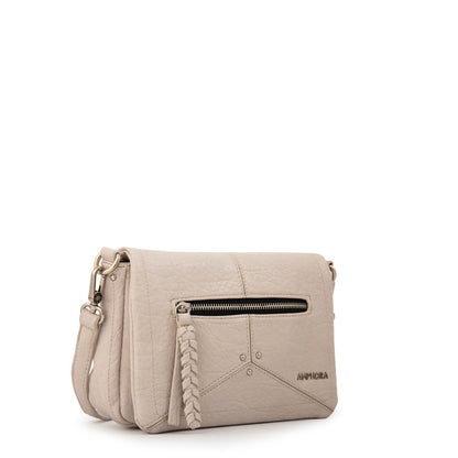 Cartera Bandolera edith pequeña blanco crudo