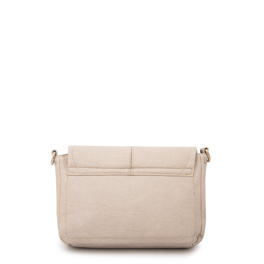 Cartera bandolera edith pequeña blanco crudo