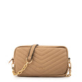 Cartera bandolera filomena pequeña beige oscuro