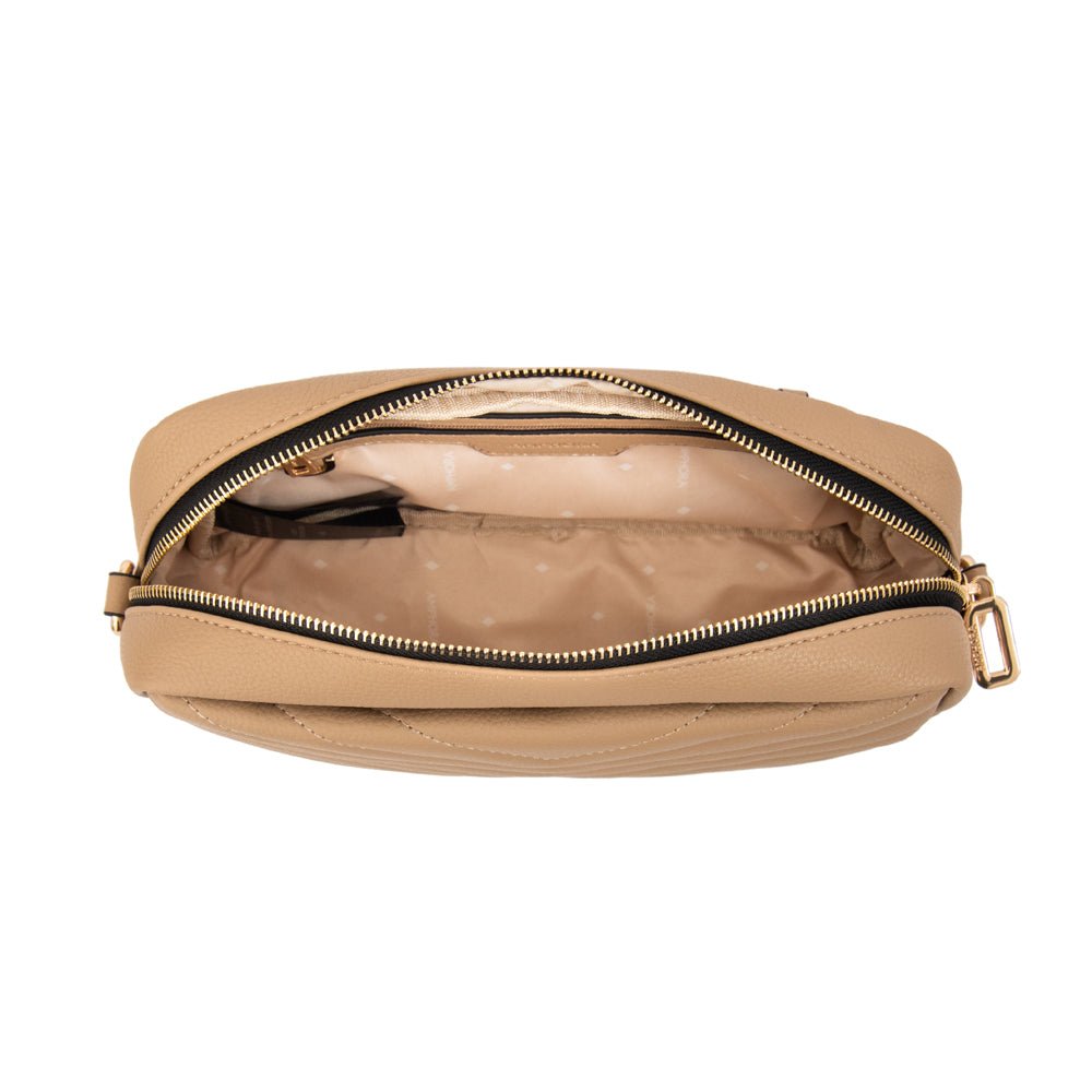 Cartera bandolera filomena pequeña beige oscuro