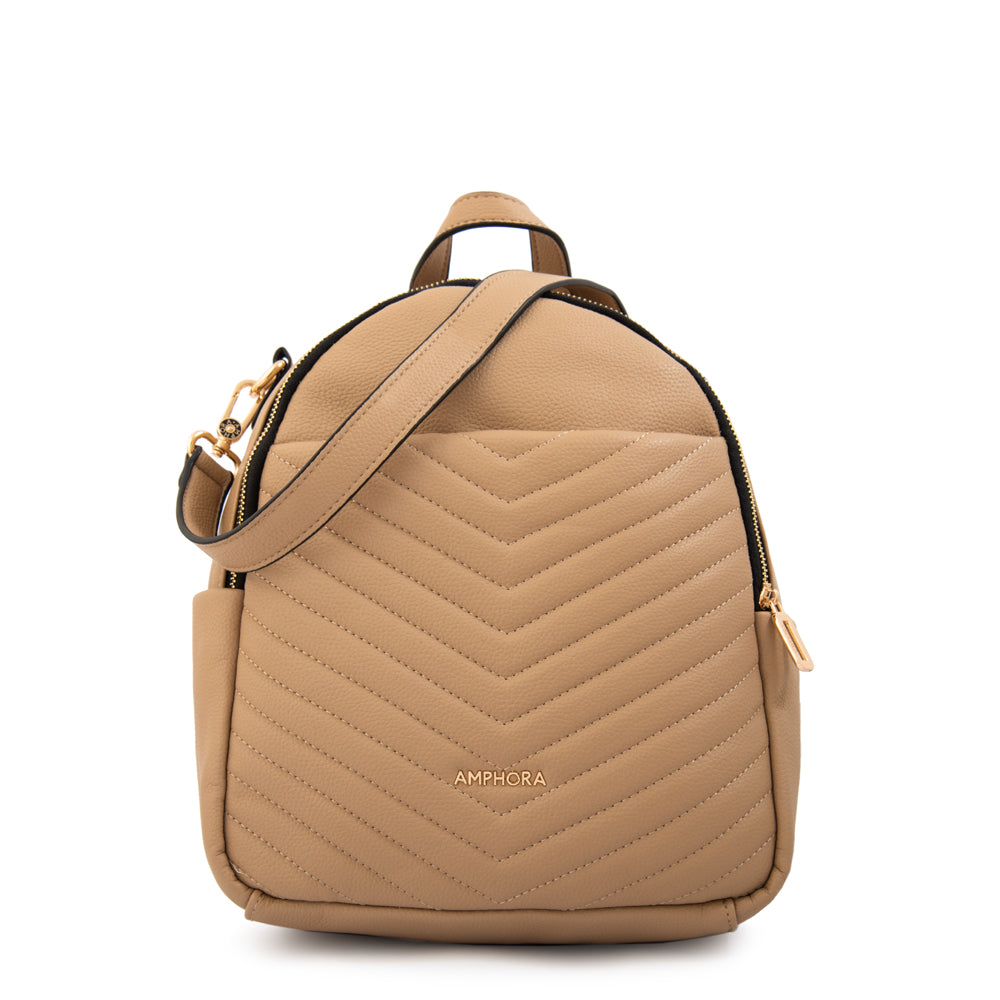 Mochila filomena mediana beige oscuro