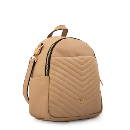 Mochila filomena mediana beige oscuro