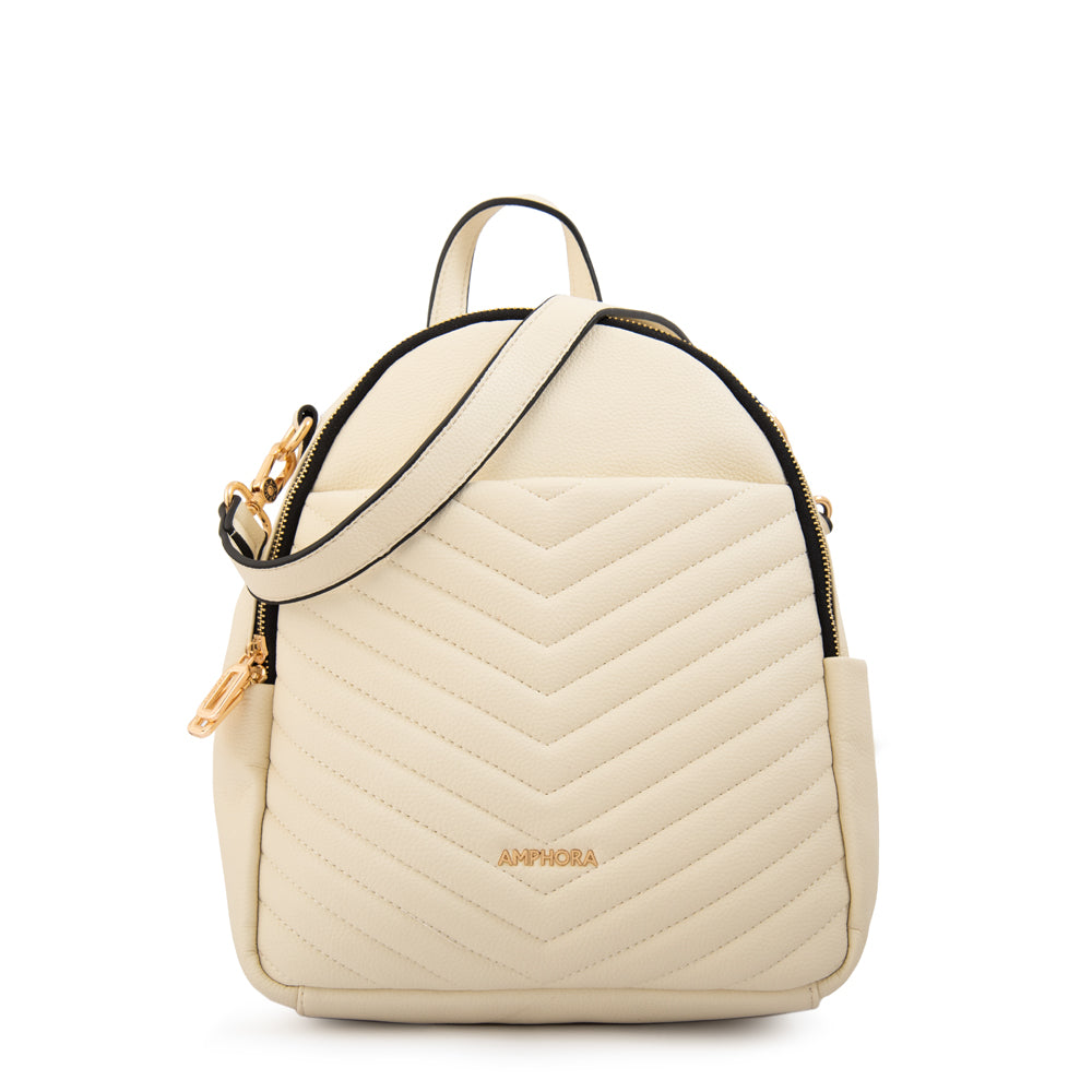 Mochila filomena mediana blanco crudo