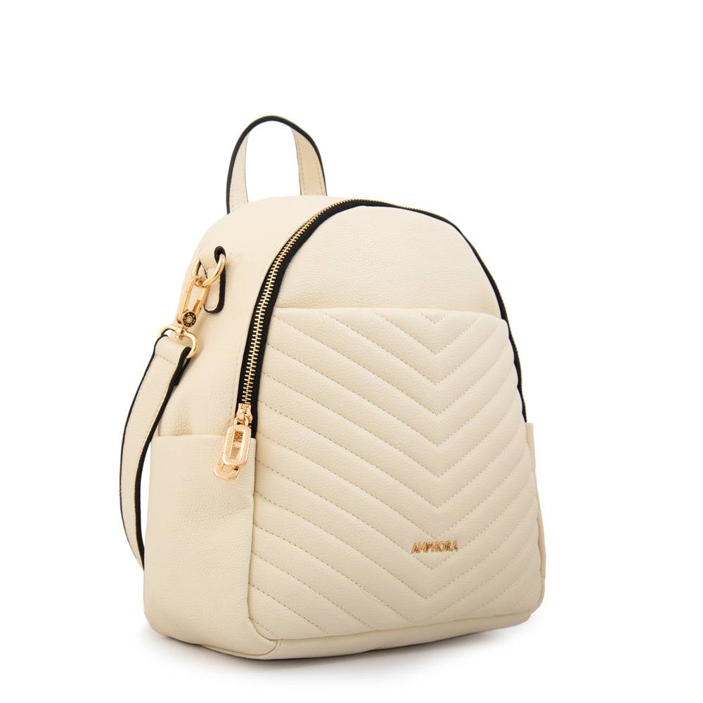 Mochila filomena mediana blanco crudo