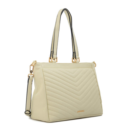 Cartera tote filomena mediana blanco crudo