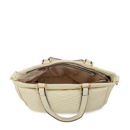 Cartera tote filomena mediana blanco crudo