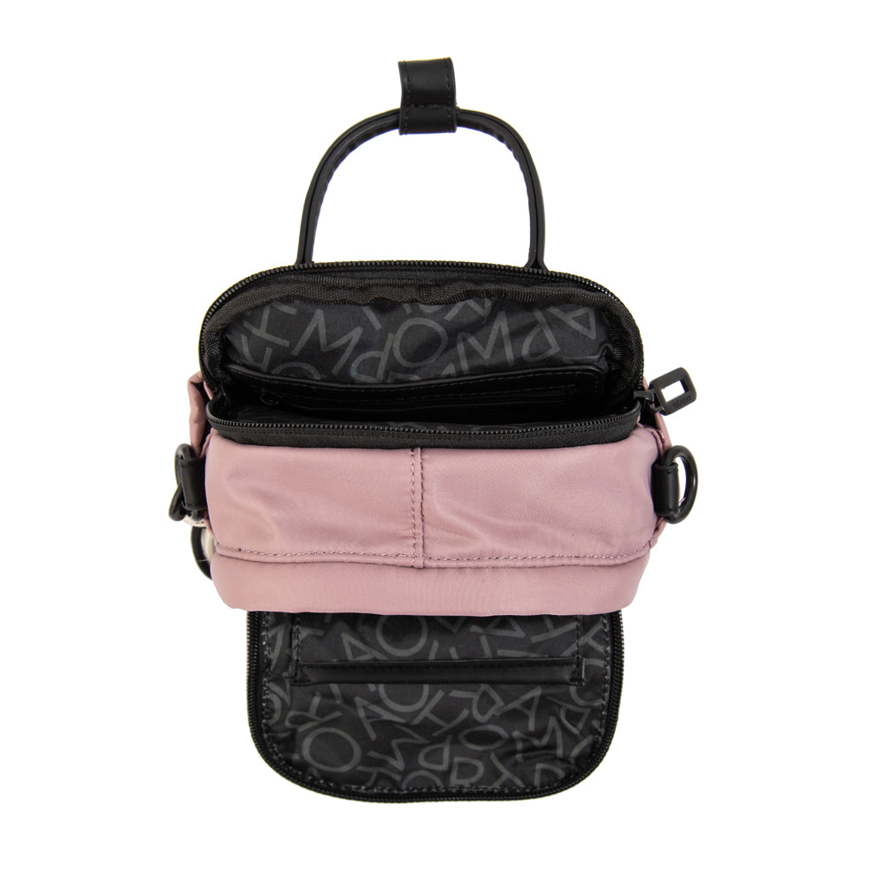 Cartera bandolera felisa pequeña rosa viejo