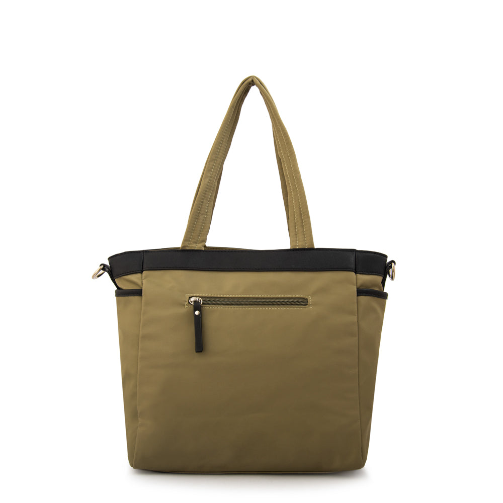 Cartera tote evany grande verde oliva
