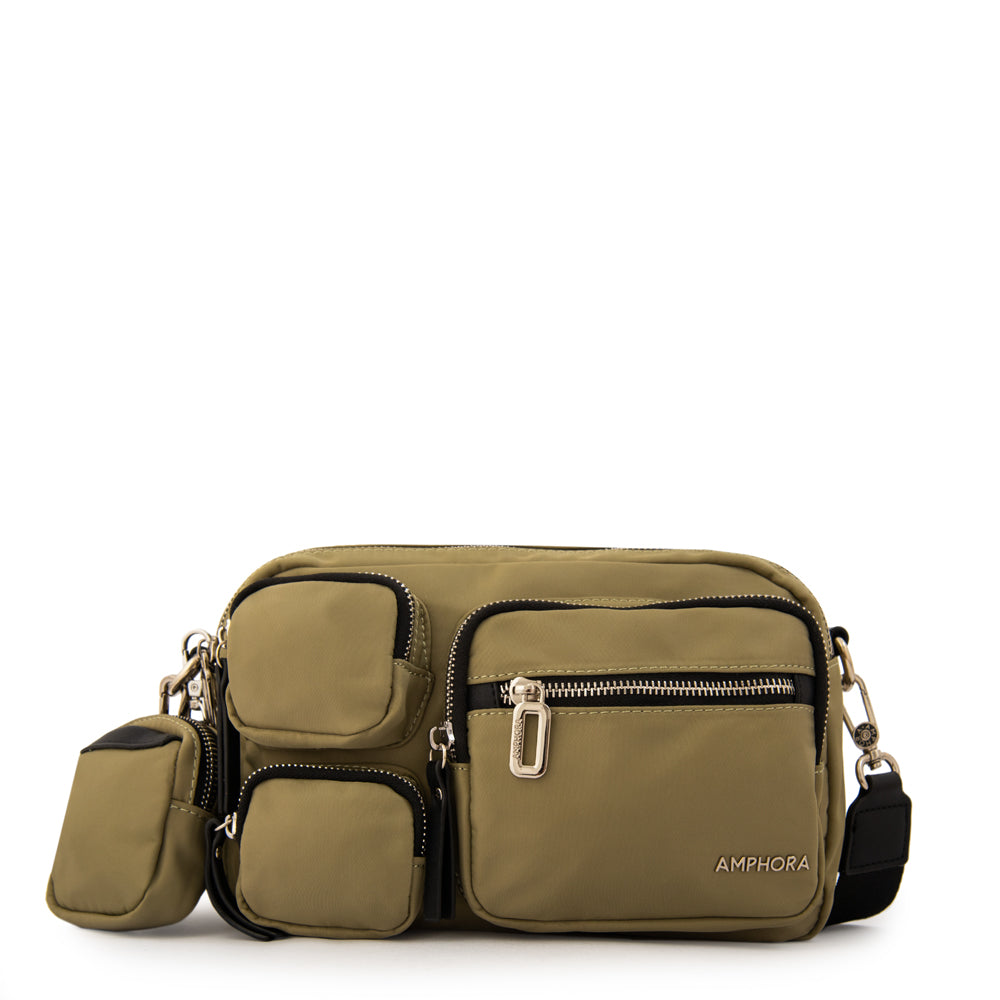 Cartera bandolera evany grande verde oliva