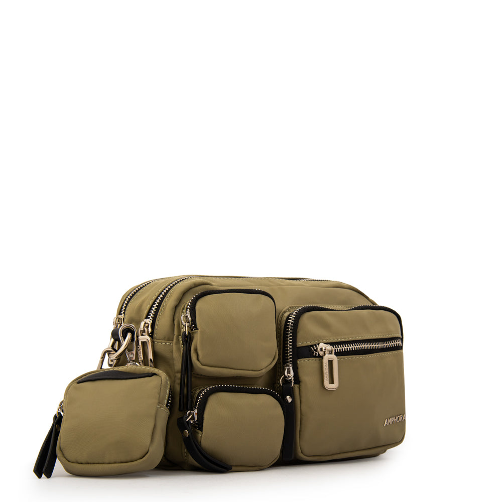 Cartera bandolera evany grande verde oliva