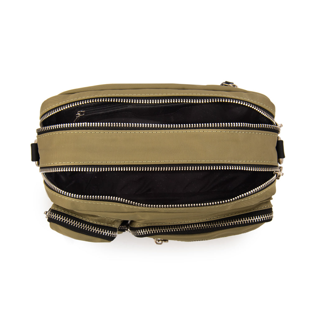 Cartera bandolera evany grande verde oliva
