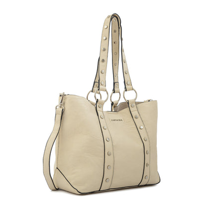 Cartera tote marlet mediana blanco crudo