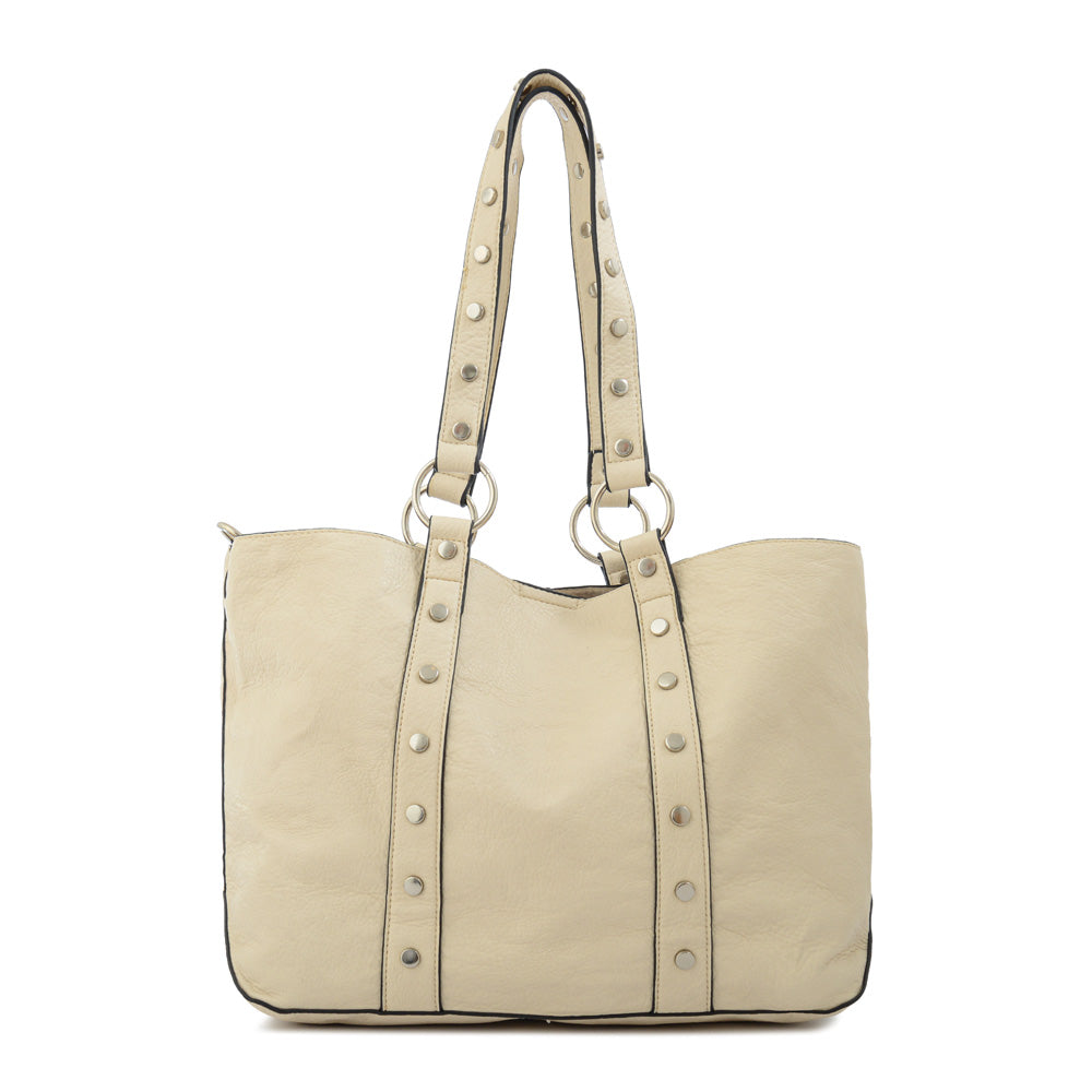 Cartera tote marlet mediana blanco crudo