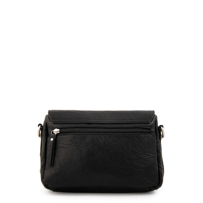 Cartera Bandolera con tapa marlet pequeña negro