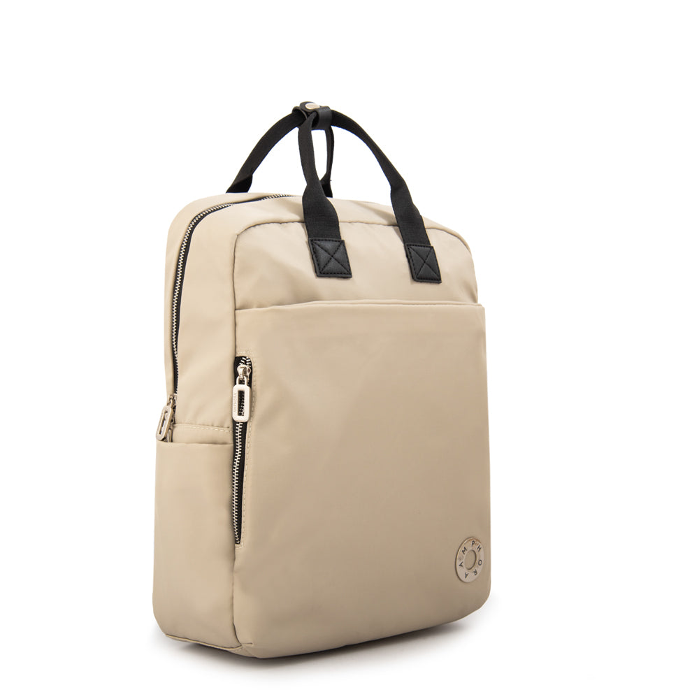Mochila porta notebook donna grande beige