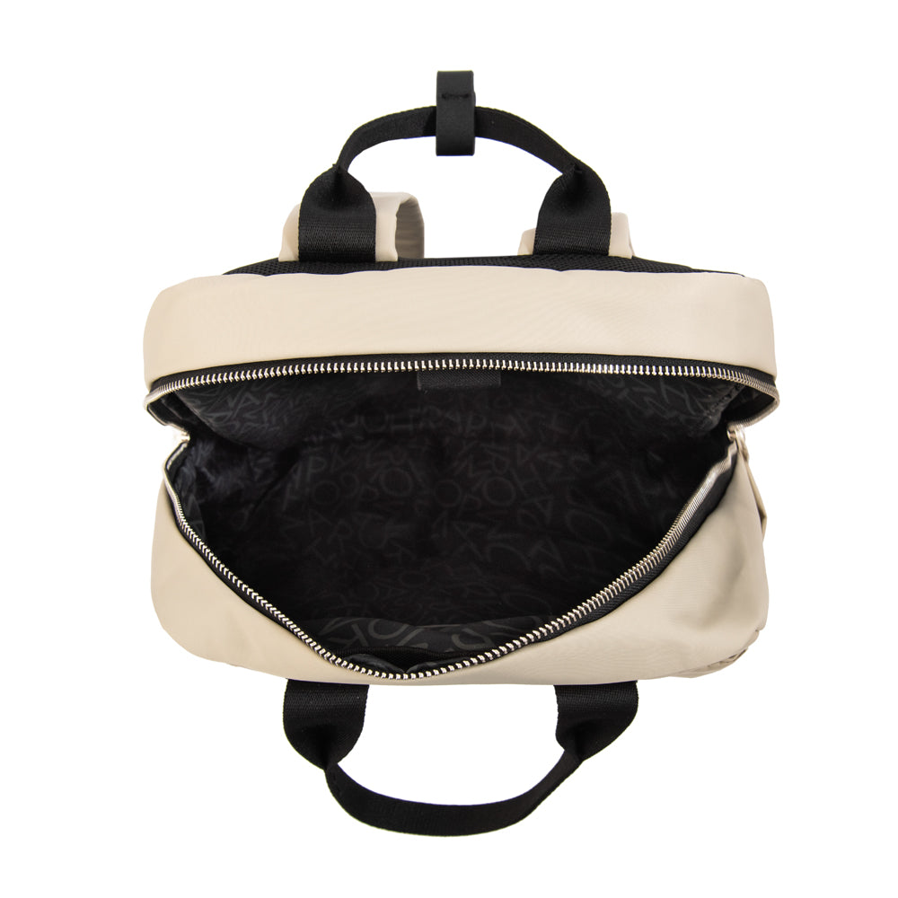 Mochila porta notebook donna grande beige