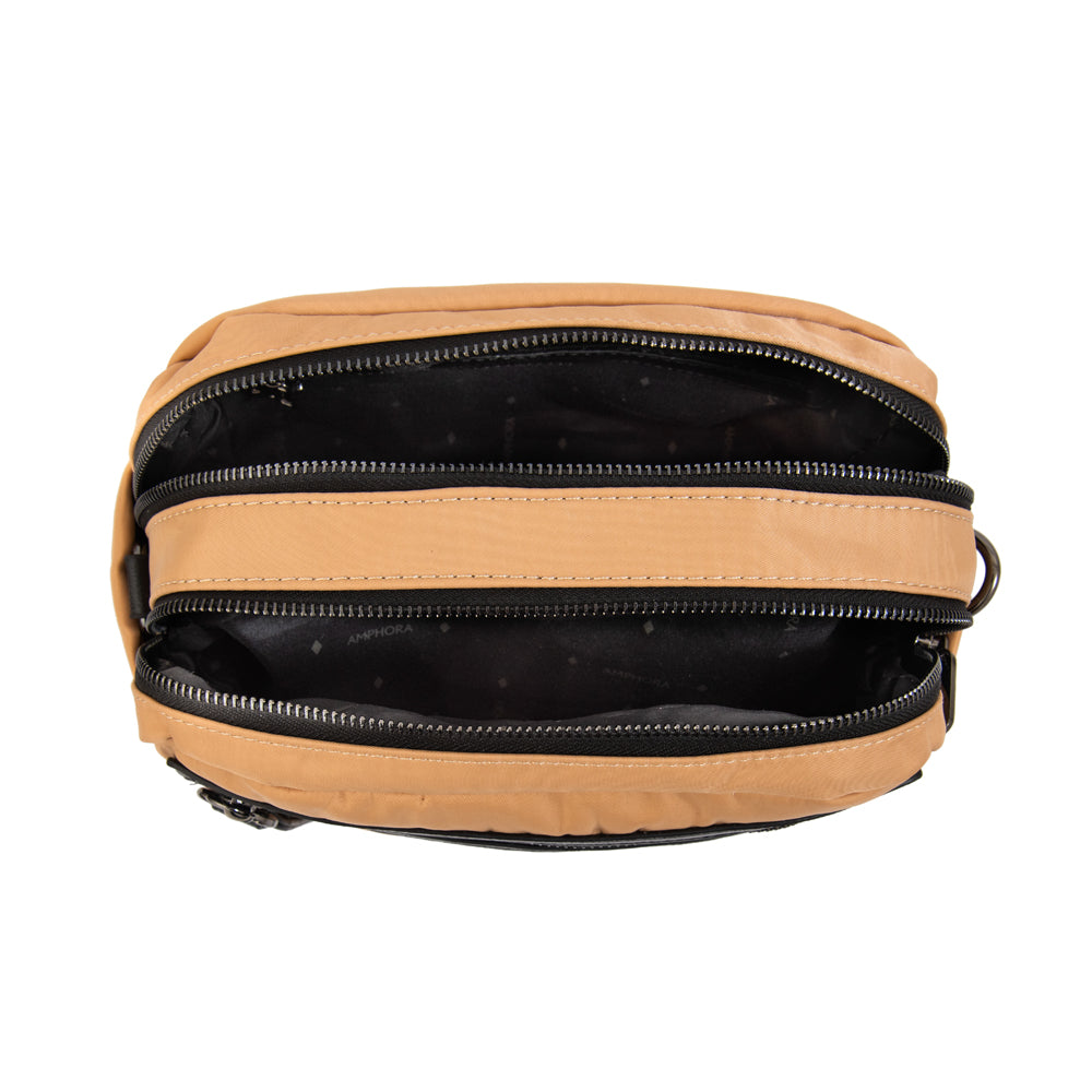 Cartera bandolera jadiz pequeña beige