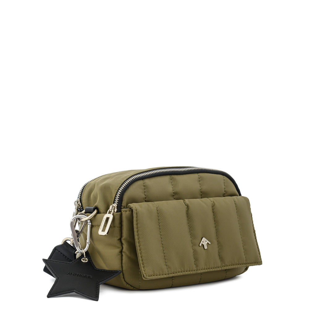 Cartera bandolera marlene pequeña verde oliva