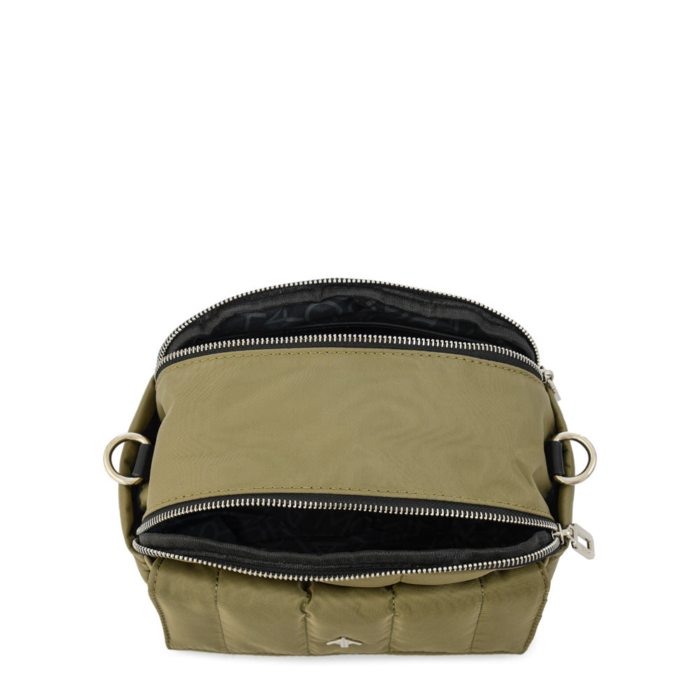 Cartera bandolera marlene pequeña verde oliva