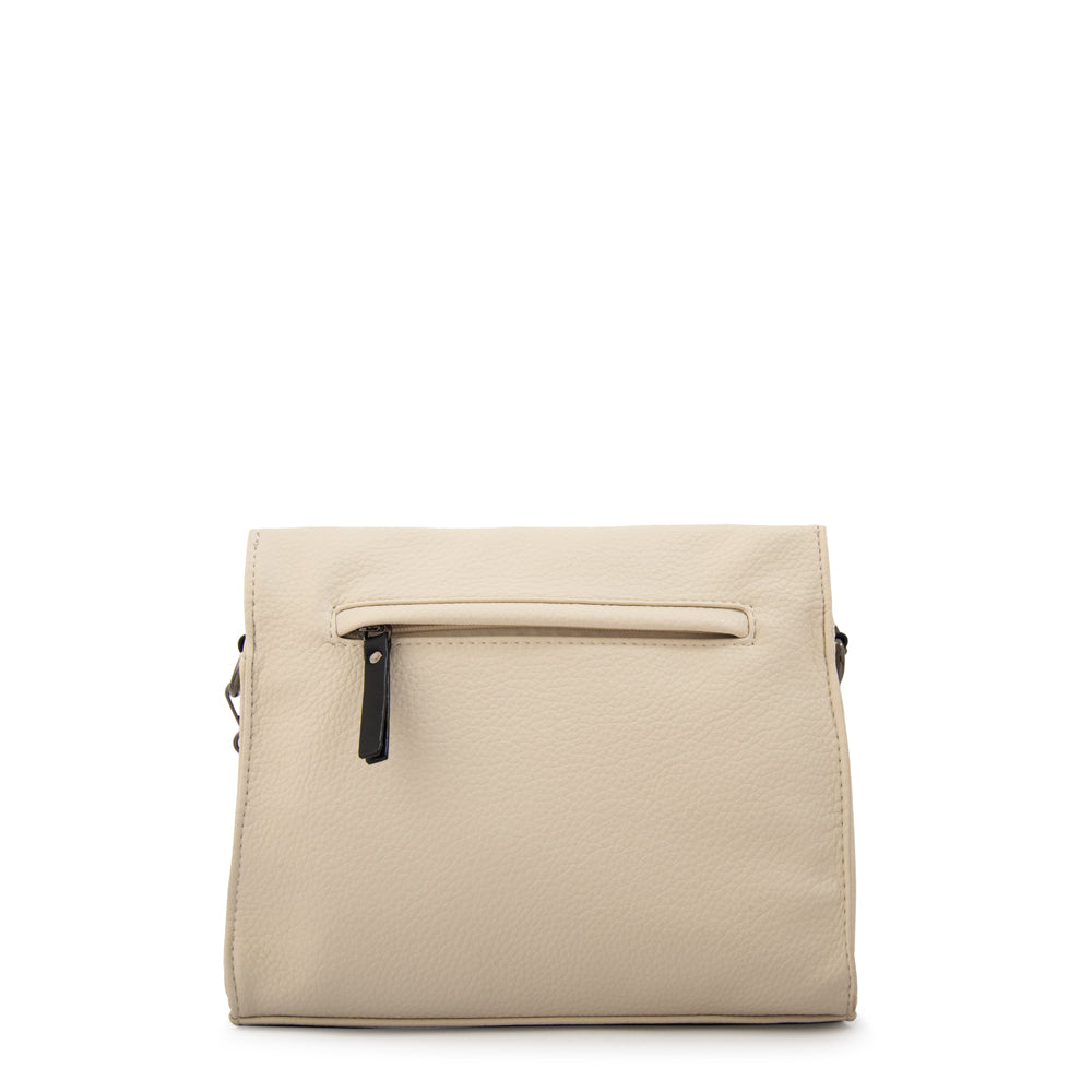 Cartera bandolera ivana pequeña blanco crudo