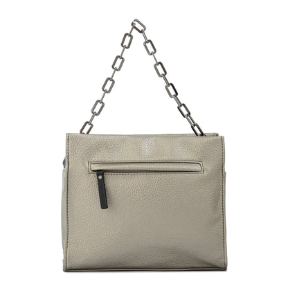 Cartera Bandolera ivana pequeña plateado oscuro